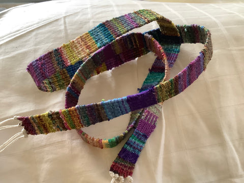 Weaving with Hand-painted Silk and Perle Cotton