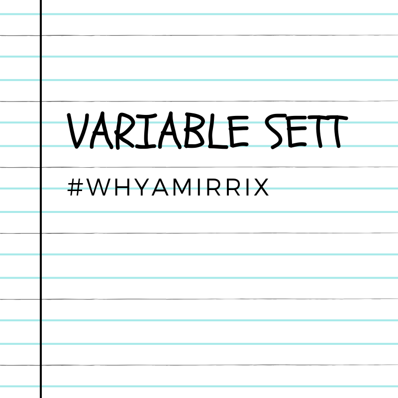 Why a Mirrix: Variable Sett