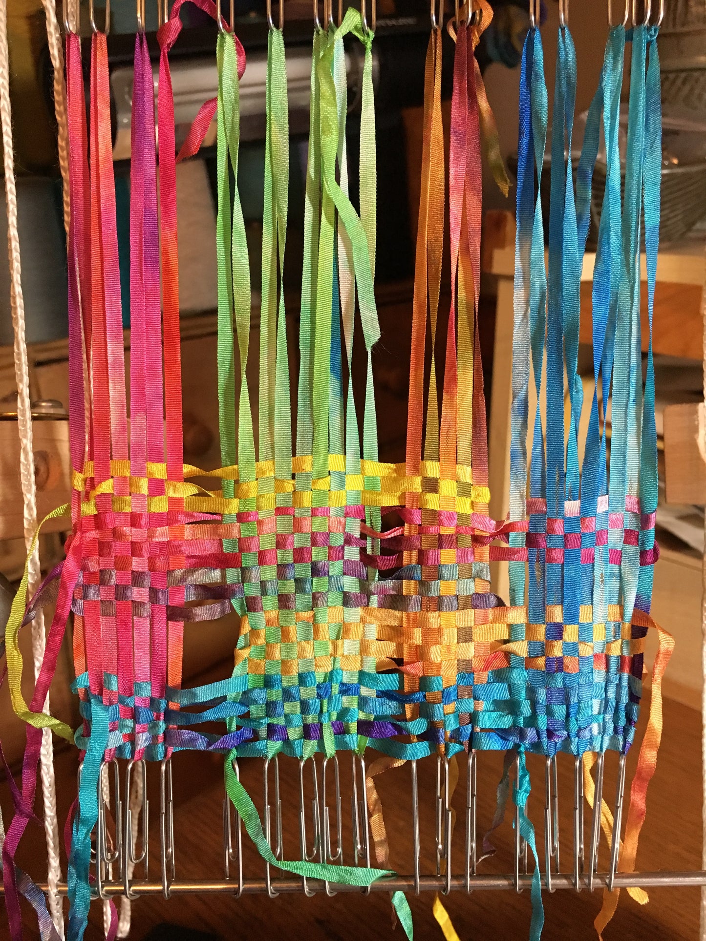 Guest Blog Post by Deb Bednarek: Weaving with Silk Ribbon