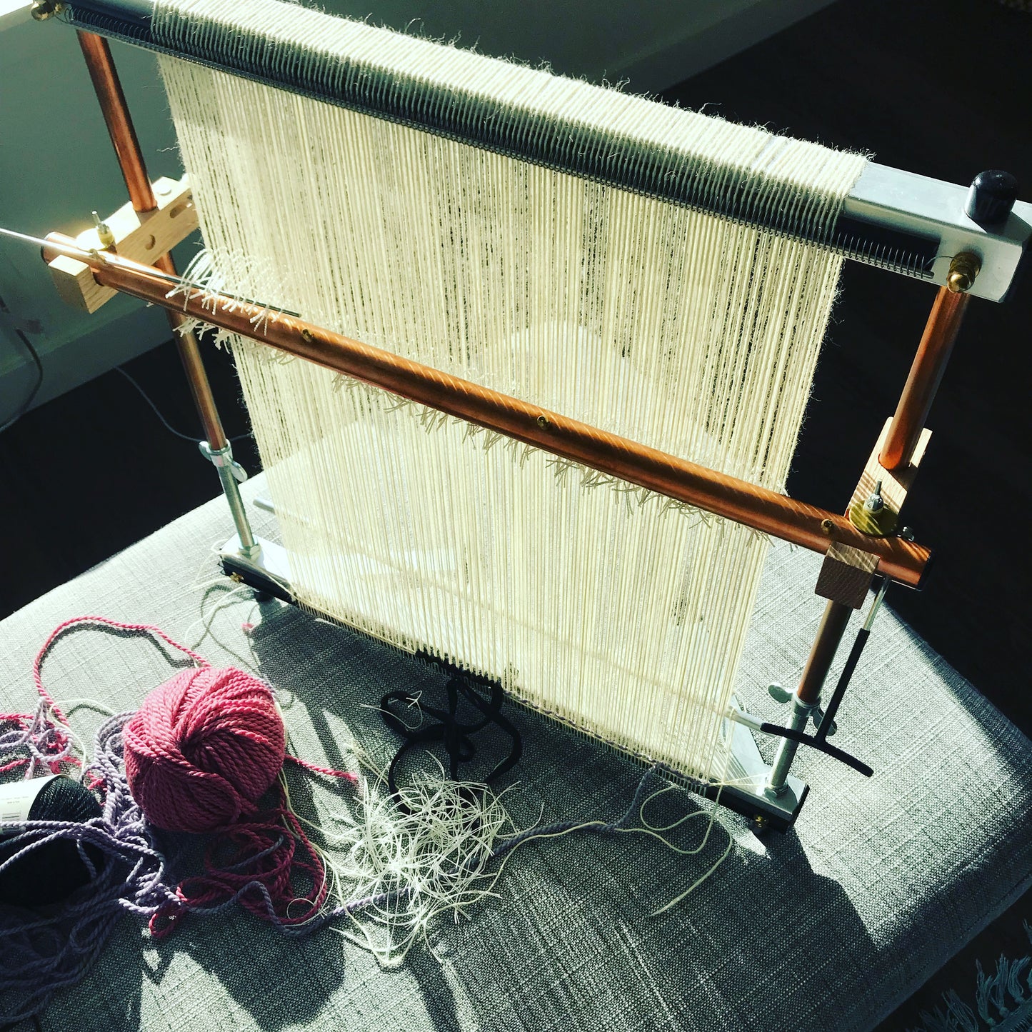 Joining Pin-Loom Pieces on the Loom