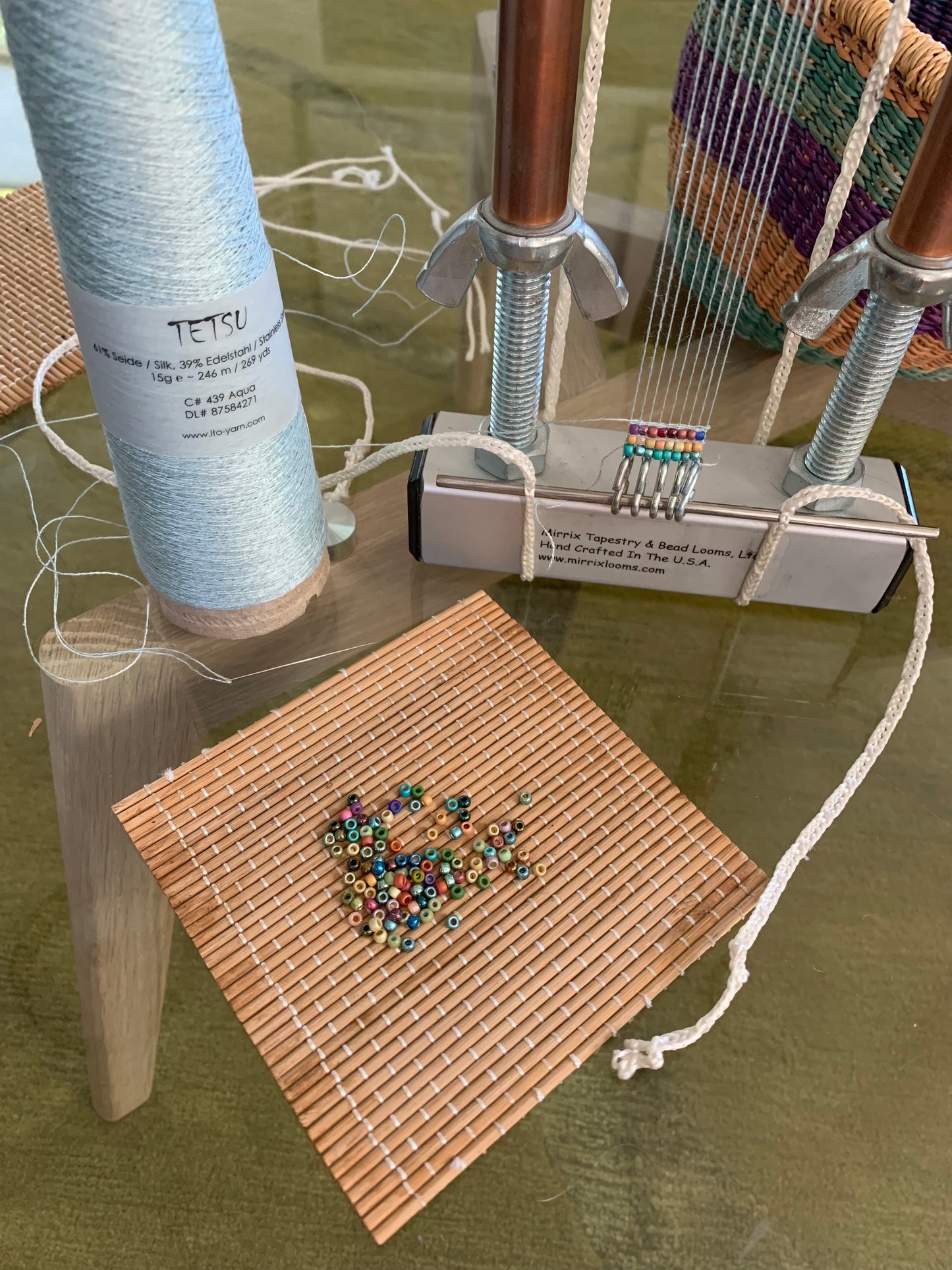 Using Weaving Yarn with Beads