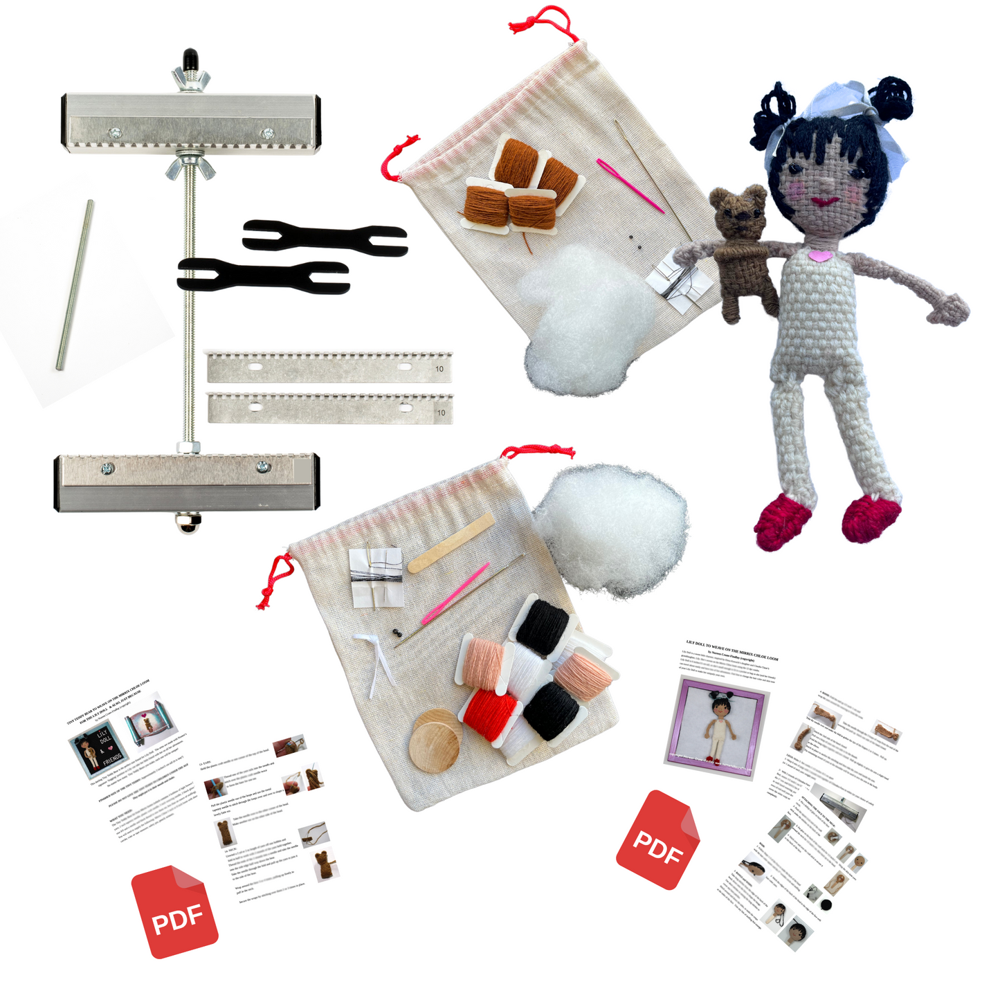 The Complete Lily Doll Loom and Kit Starter Package