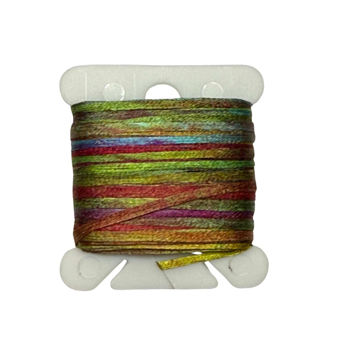 Gima Silk Tape Individual Hand-Painted Bobbins: Color Thirty-Two