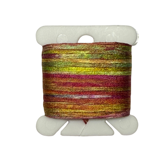 Gima Silk Tape Individual Hand-Painted Bobbins: Color Forty