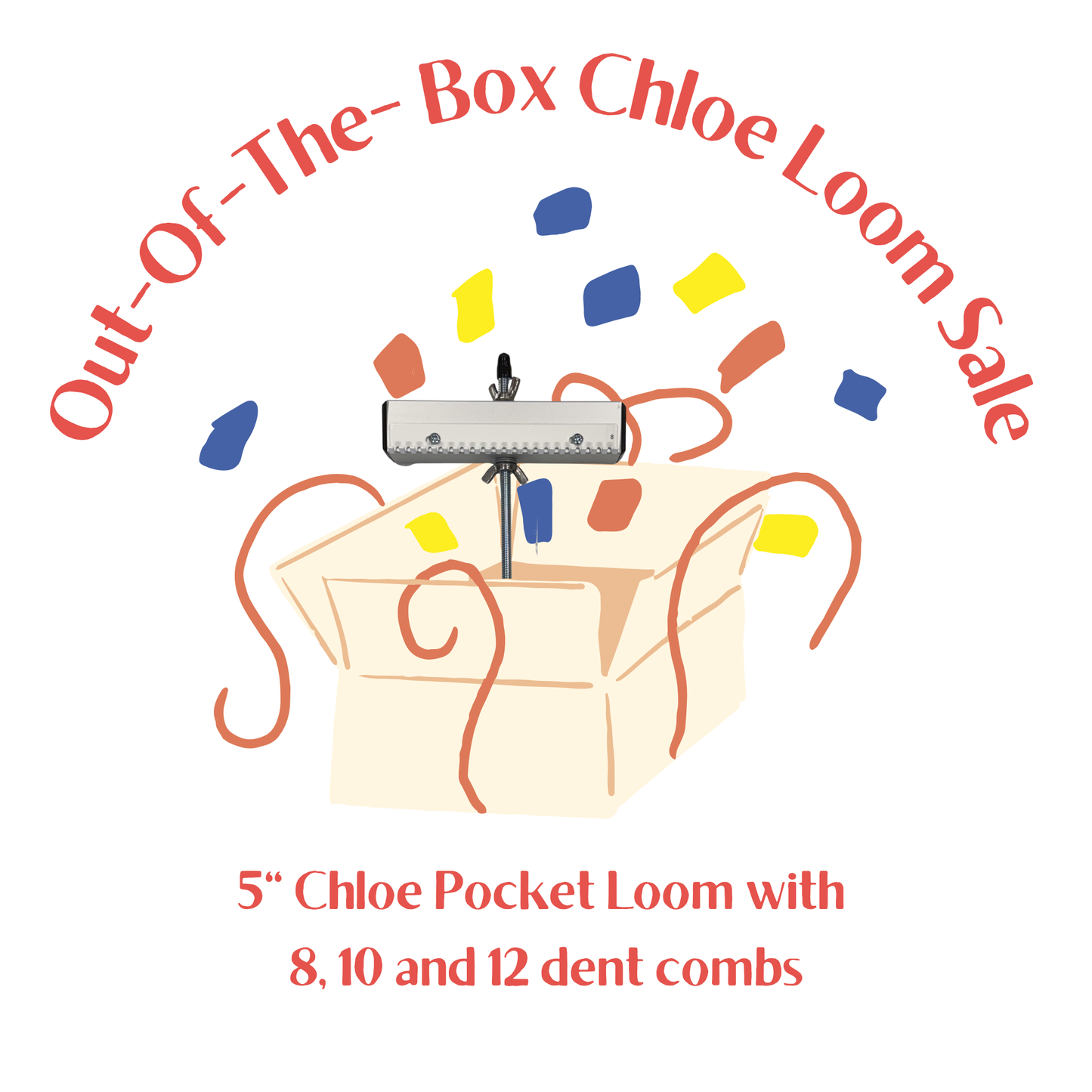 Out-Of-The-Box 5" Chloe Pocket Loom with 8, 10 and 12 dent combs
