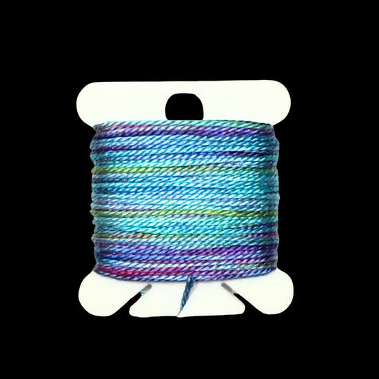 Individual Bobbins of Hand-Painted Silk: Color Six