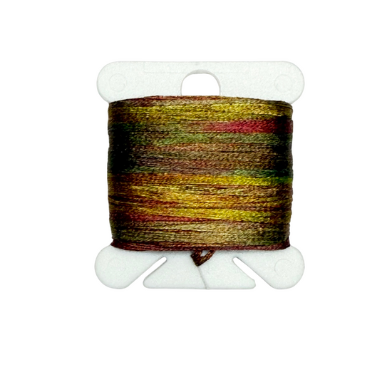 Gima Silk Tape Individual Hand-Painted Bobbins: Color Twenty-Nine