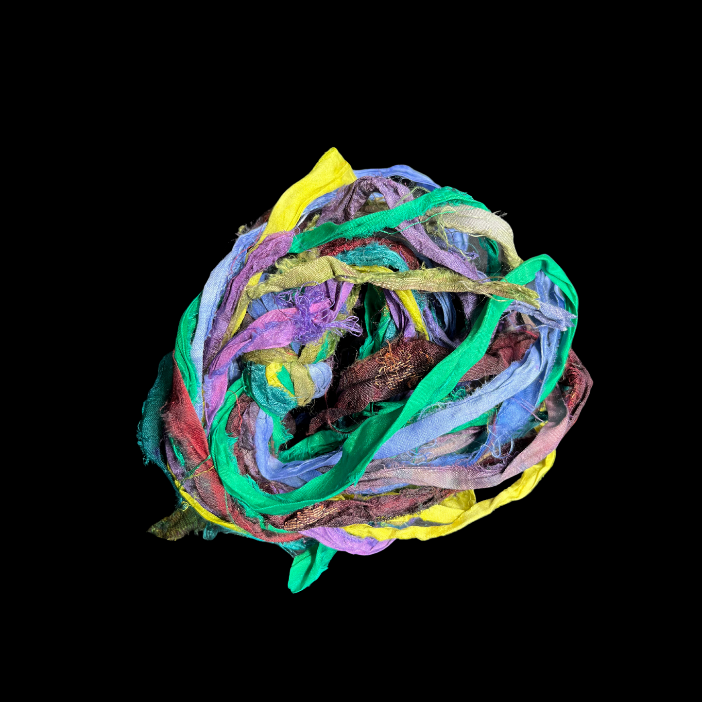 Knitsilk Recycled Shibori Sari Silk Ribbon YarnMulticolorBest for Knitsilk Recycled Shibori Sari Silk Ribbon YarnMulticolorBest for