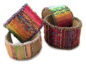 tapestry bead cuff bracelet
