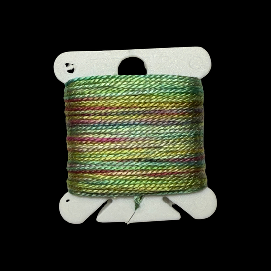 Individual Bobbins of Hand-Painted Silk: Color Twelve