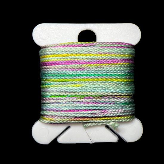 Individual Bobbins of Hand-Painted Silk: Color Three