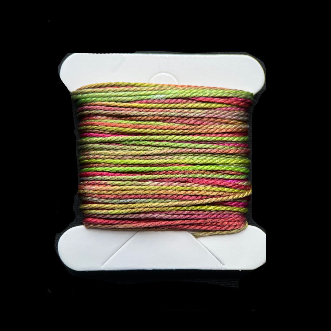 Individual Bobbins of Hand-Painted Silk: Color Seventeen